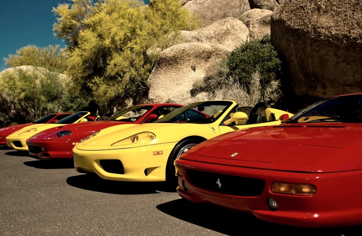 Ferrari F355s, 360s and 550 Maranello