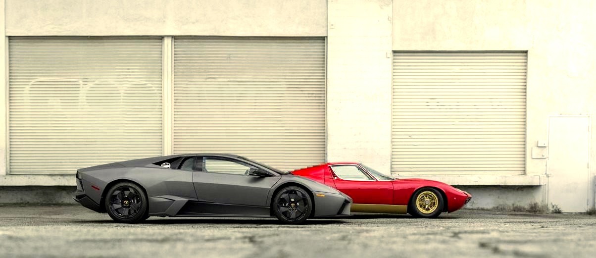 Lamborghini Reventon and Miura SV